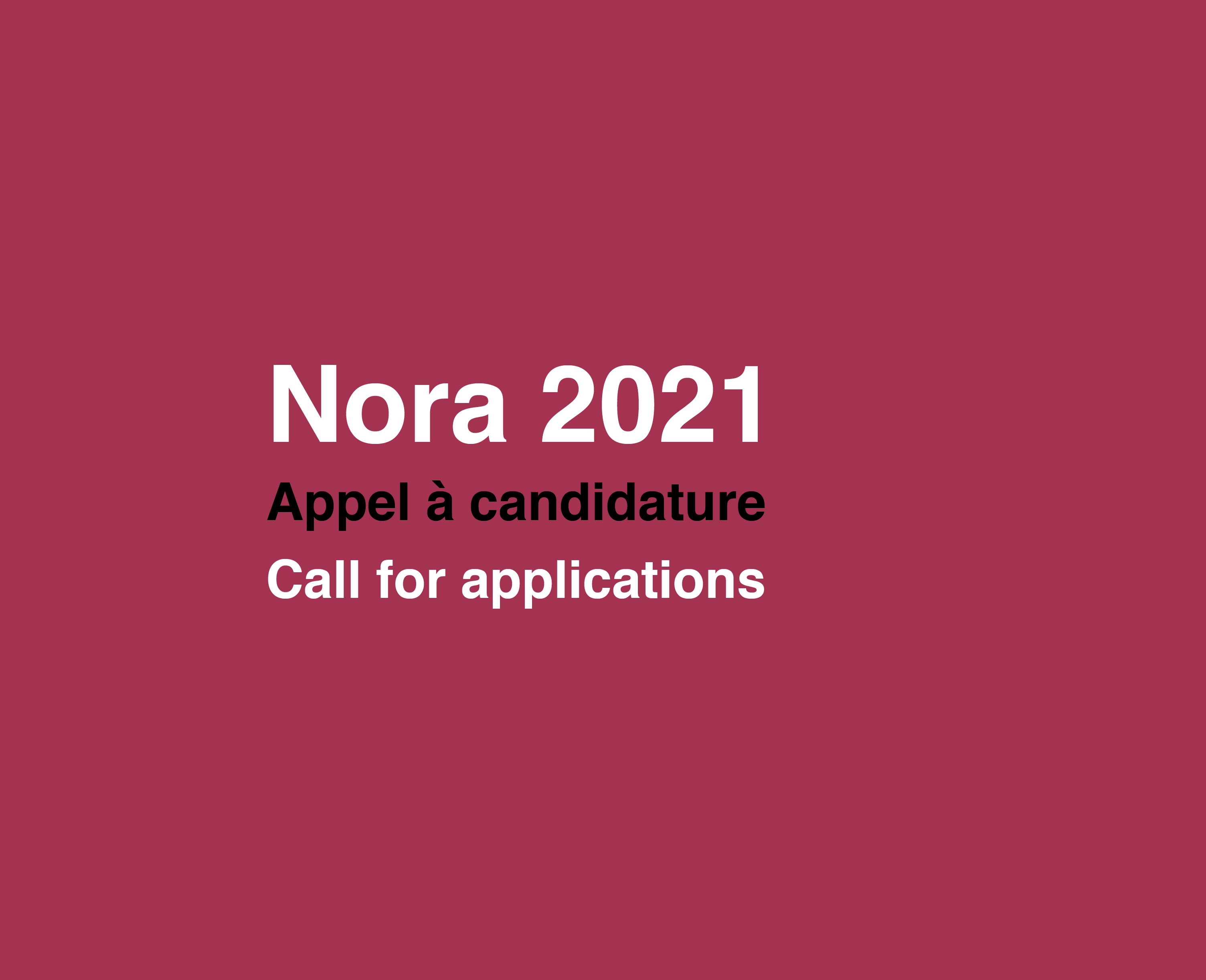 Nora 2021 - Artist-in-residence call for project