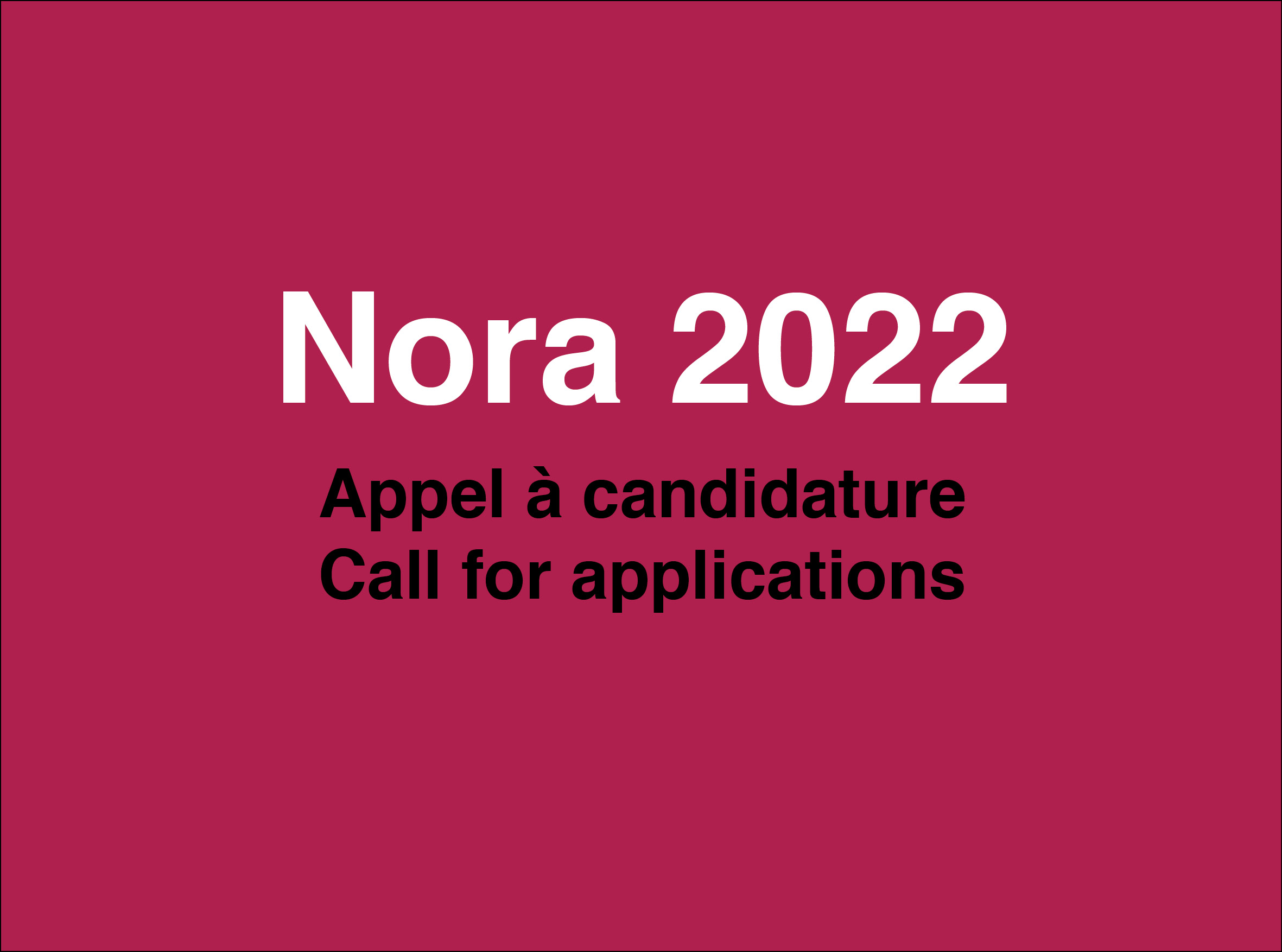 Programme Nora - Appel à candidature 2022