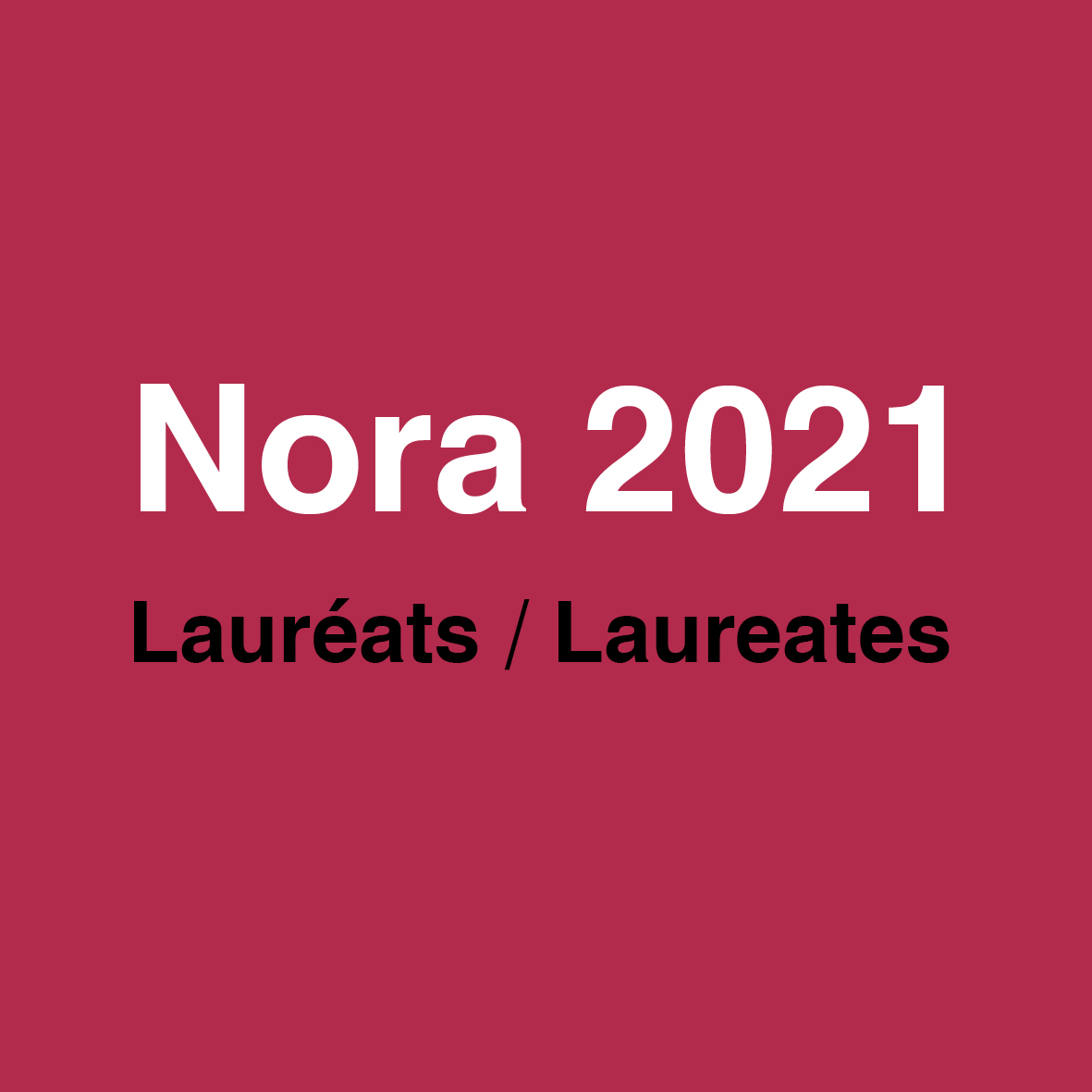 Les lauréats Nora 2021